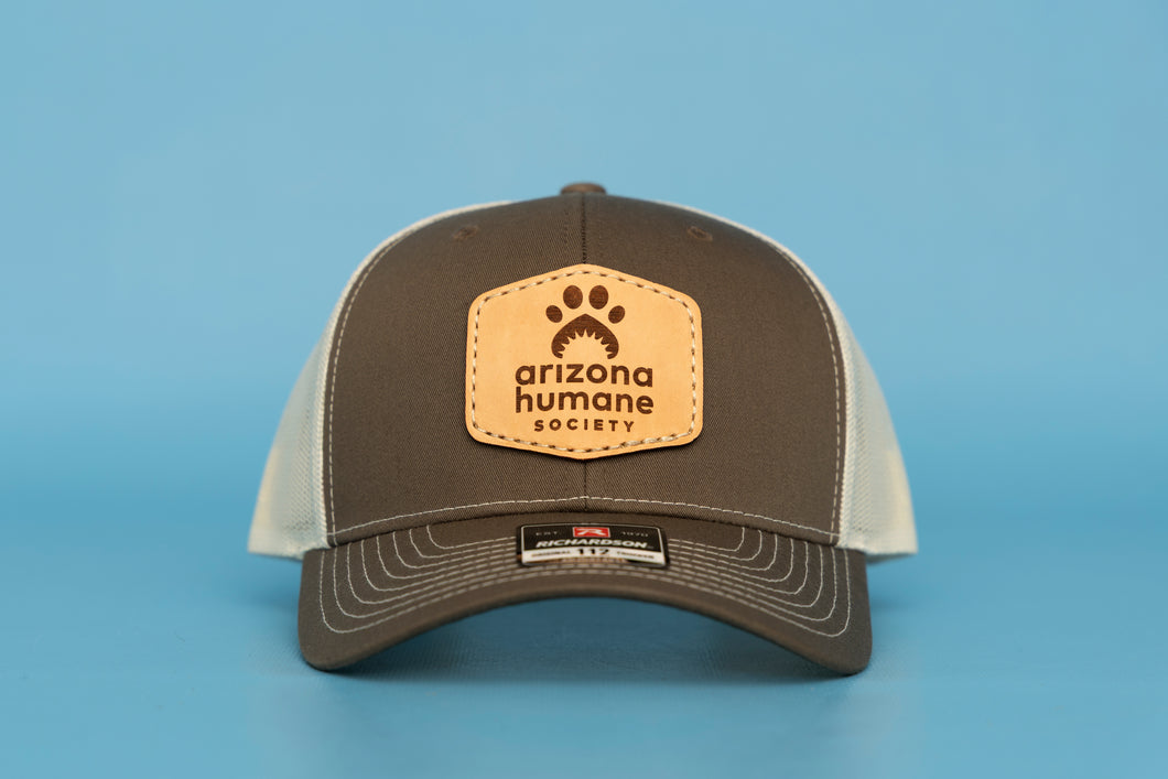 AHS/Authentic Leather Patch Company Hat- Brown/ White